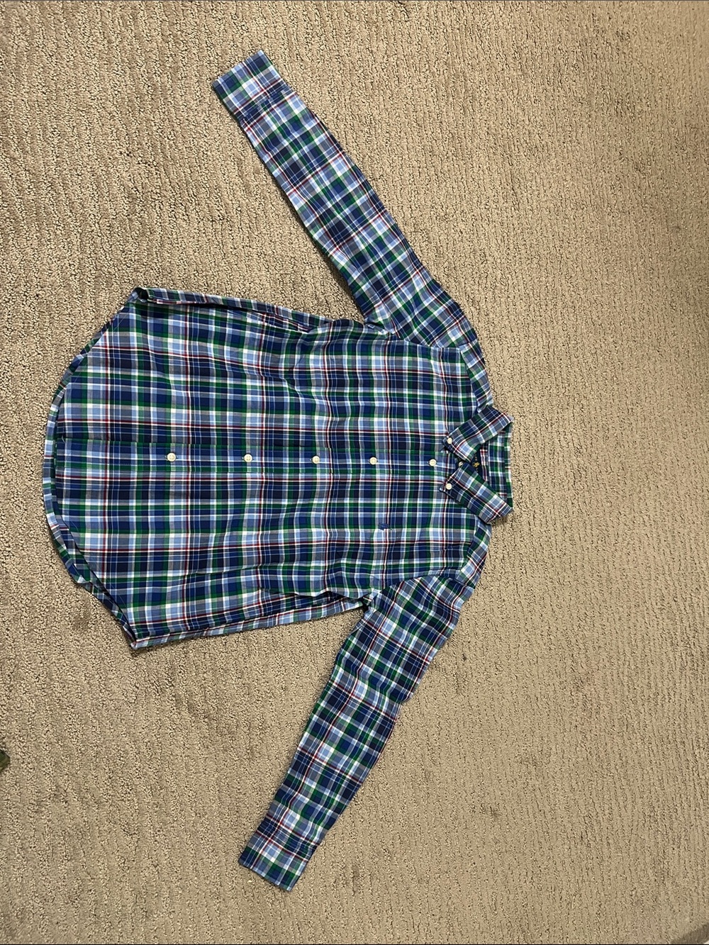 Ralph Lauren Green & Blue Plaid Button-Down Shirt